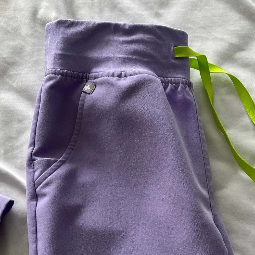 Figs Purple V-Neck Scrub Top - Picture 3 of 5